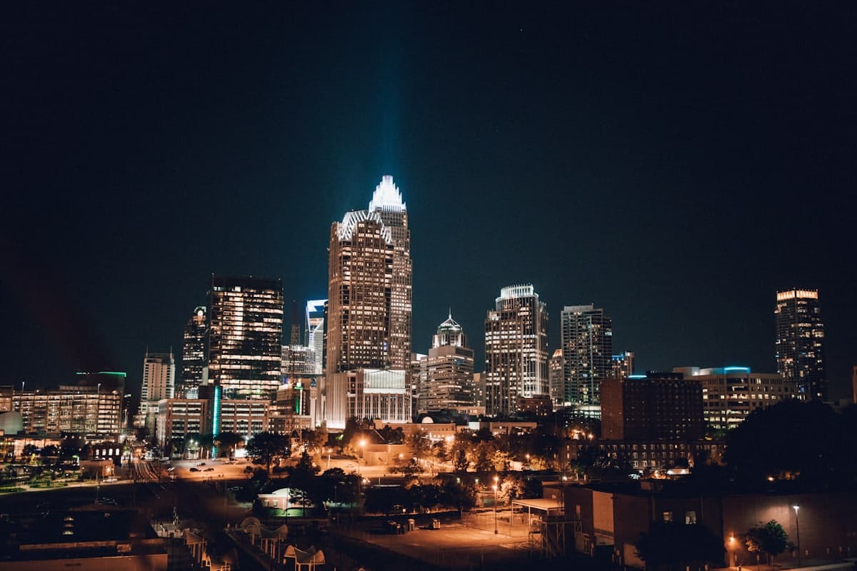 Photography of building during nighttime — Charlotte, NC