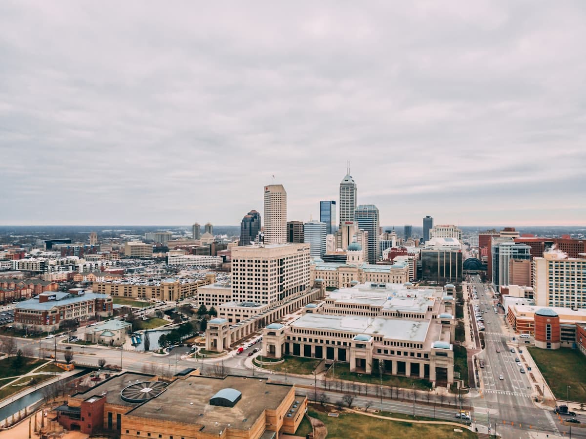 Aerial view of city buildings during daytime — Indianapolis, IN