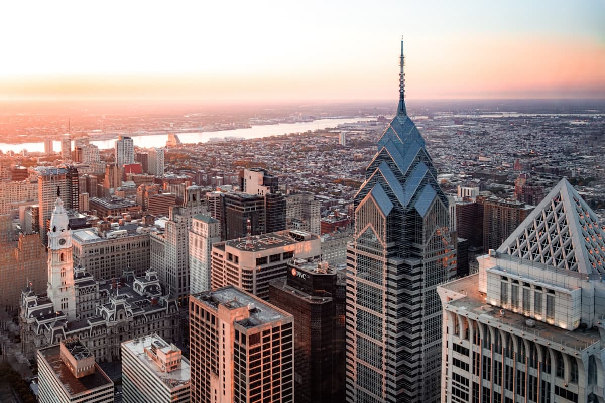 Aerial photo of buildings — Philadelphia, PA