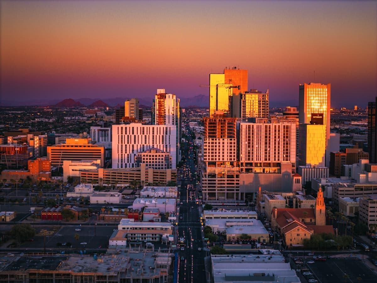 A view of a city with tall buildings — Phoenix, AZ