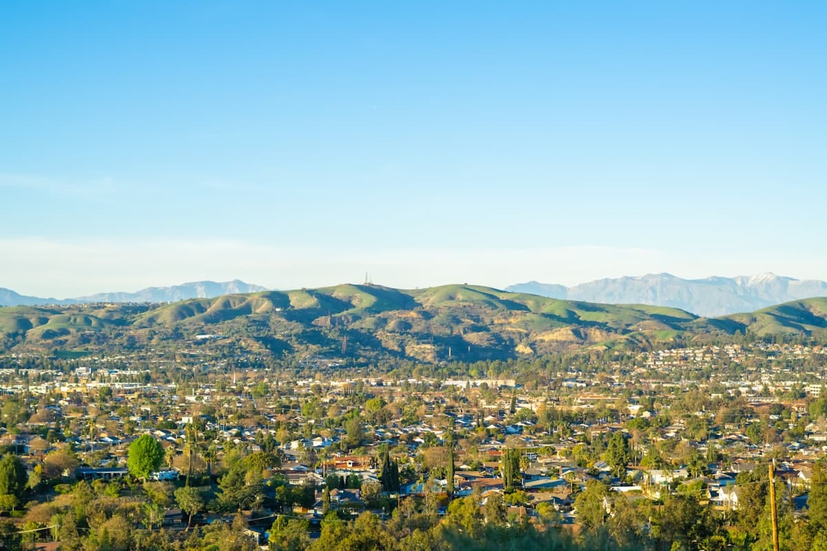 A view of a city with mountains in the background — Santa Ana, CA