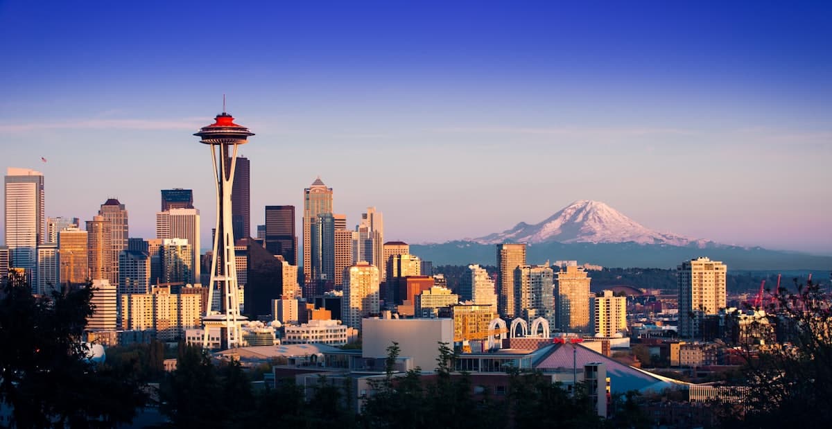 Aerial photography of seattle skyline — Seattle, WA